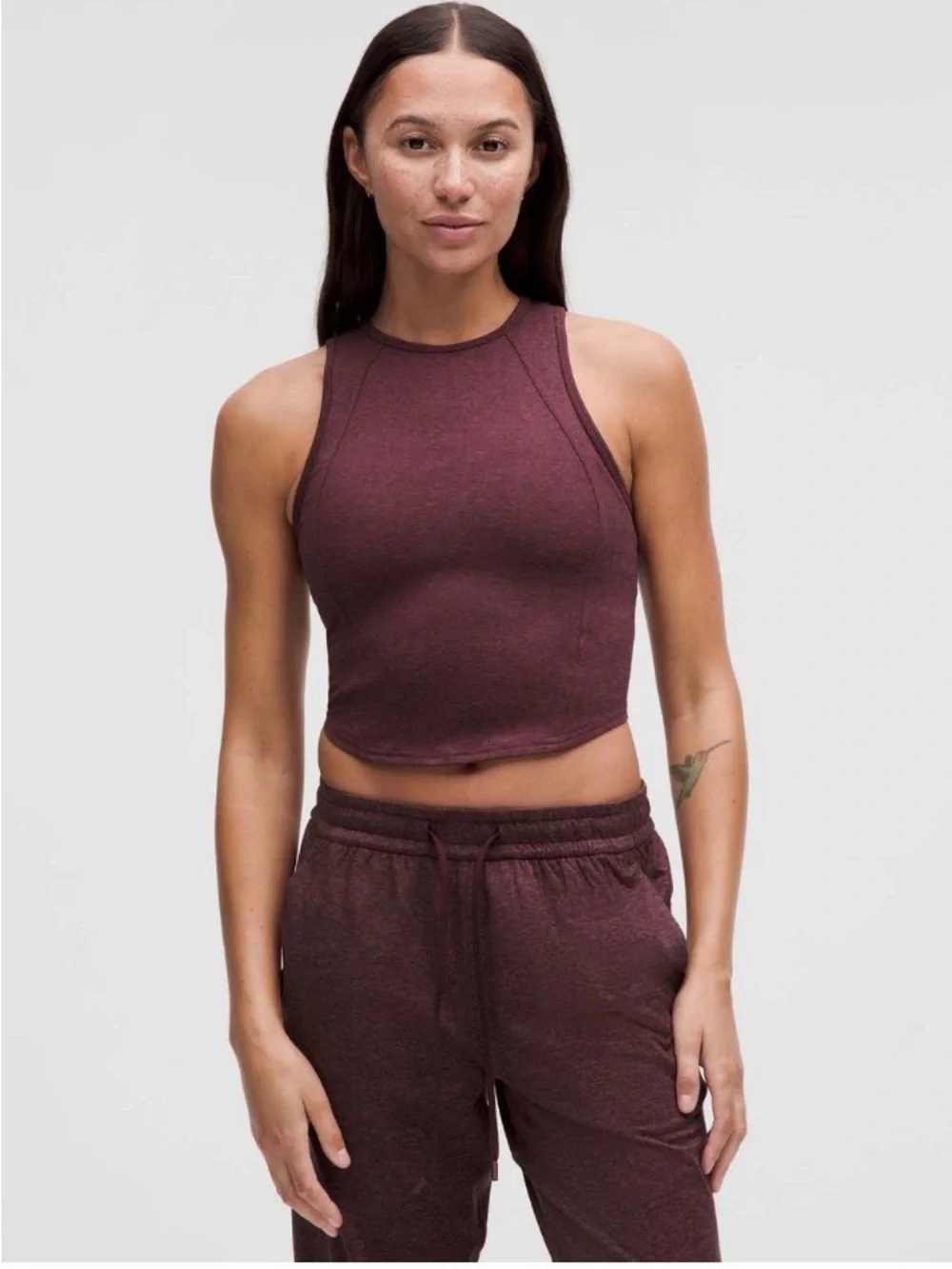 Lululemon Soft Sueded Crewneck Cropped Tank Top
